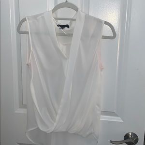 White Sleeveless Blouse